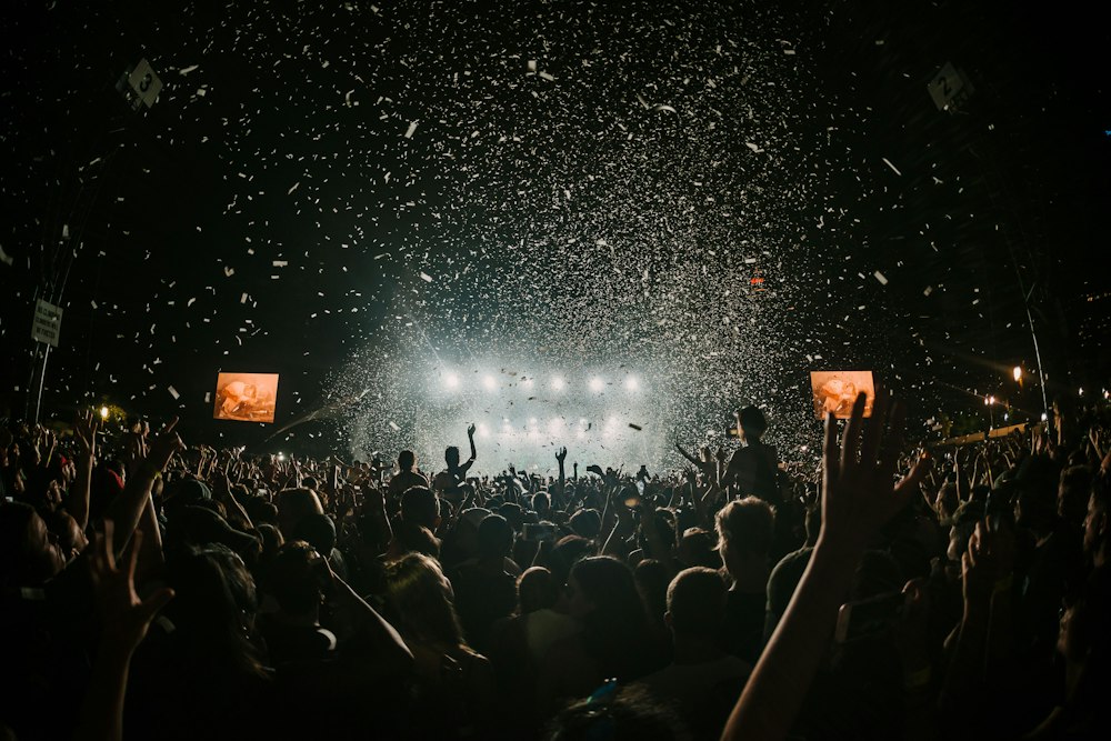 Crowd surfing at Fuchsbau night concert